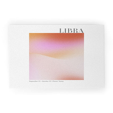 Emanuela Carratoni Libra Zodiac Sign Gradient Welcome Mat