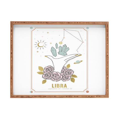 Emanuela Carratoni Libra Zodiac Sign Rectangular Tray
