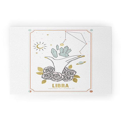 Emanuela Carratoni Libra Zodiac Sign Welcome Mat