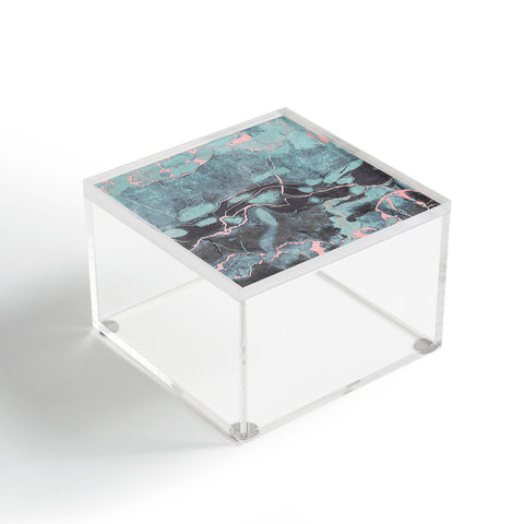 Emanuela Carratoni Light Blue and Blush Marble Acrylic Box