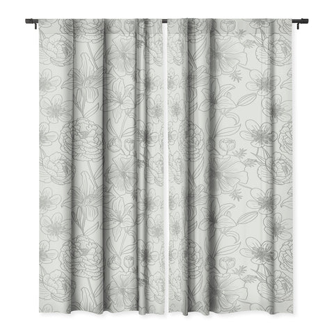 Emanuela Carratoni Line Art Floral Theme Blackout Non Repeat