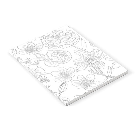 Emanuela Carratoni Line Art Floral Theme Notebook