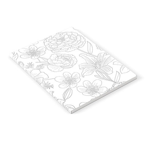 Emanuela Carratoni Line Art Floral Theme Notebook
