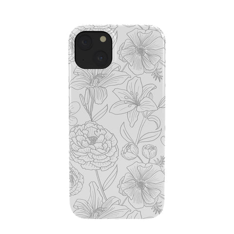 Emanuela Carratoni Line Art Floral Theme Phone Case