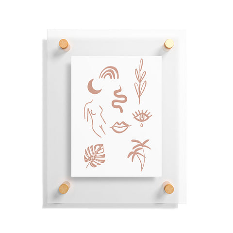 Emanuela Carratoni Line Art Pattern Floating Acrylic Print