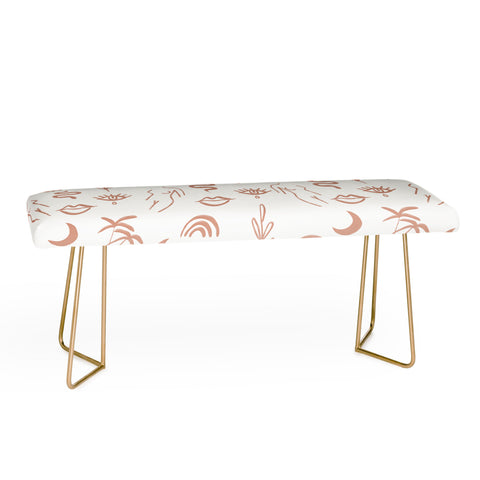 Emanuela Carratoni Line Art Pattern Bench