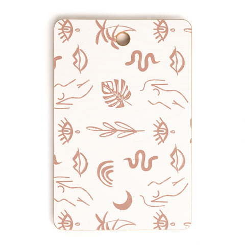 Emanuela Carratoni Line Art Pattern Cutting Board Rectangle
