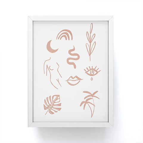 Emanuela Carratoni Line Art Pattern Framed Mini Art Print