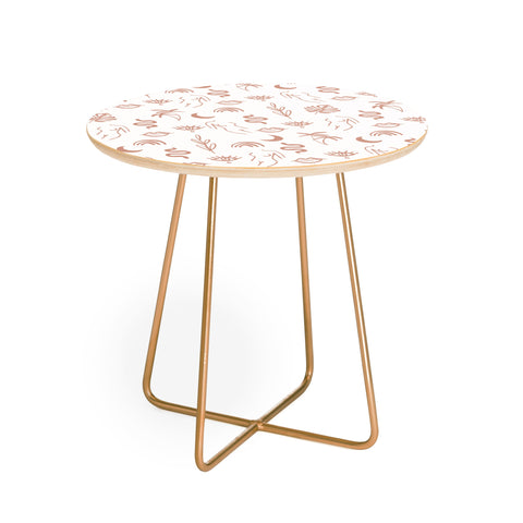 Emanuela Carratoni Line Art Pattern Round Side Table