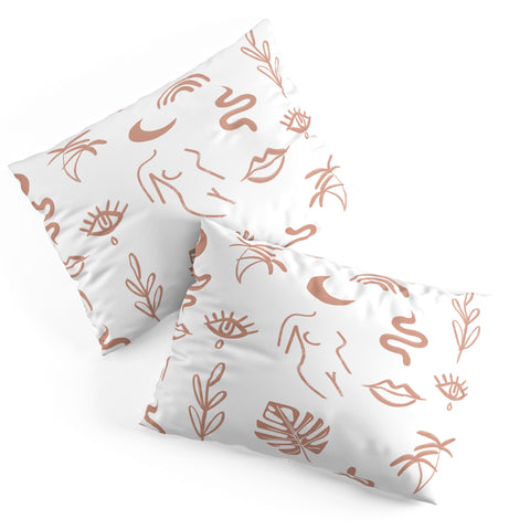Emanuela Carratoni Line Art Pattern Pillow Shams