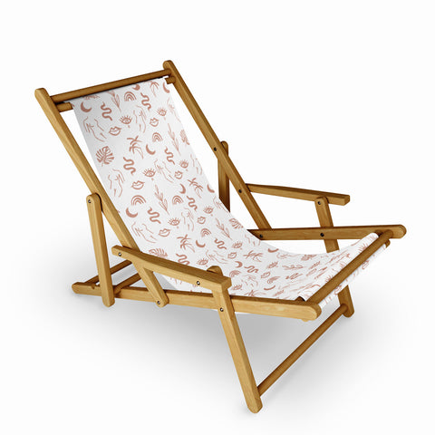 Emanuela Carratoni Line Art Pattern Sling Chair