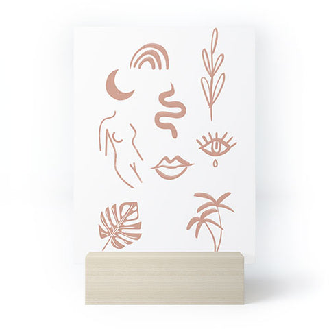 Emanuela Carratoni Line Art Pattern Mini Art Print