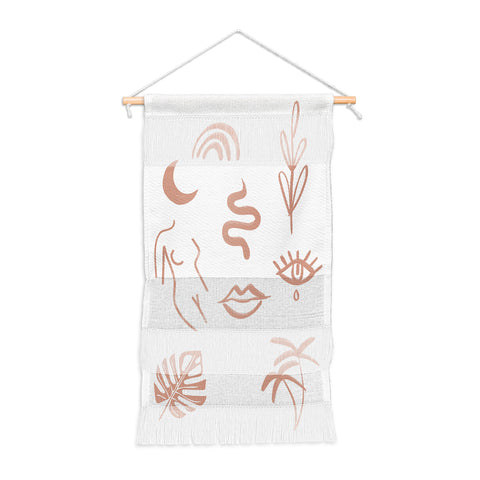 Emanuela Carratoni Line Art Pattern Wall Hanging Portrait