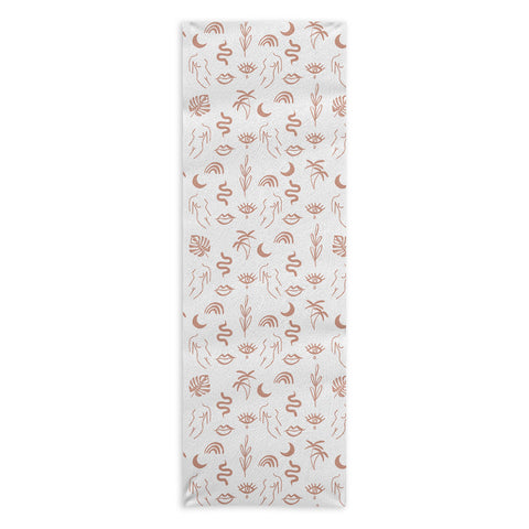 Emanuela Carratoni Line Art Pattern Yoga Towel
