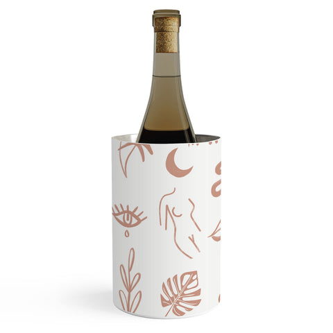 Emanuela Carratoni Line Art Pattern Wine Chiller