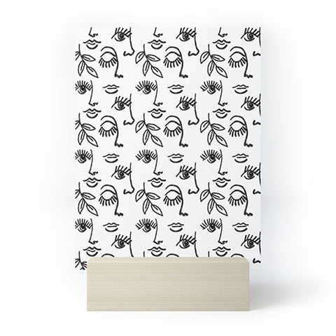 Emanuela Carratoni Line Art Portraits Mini Art Print