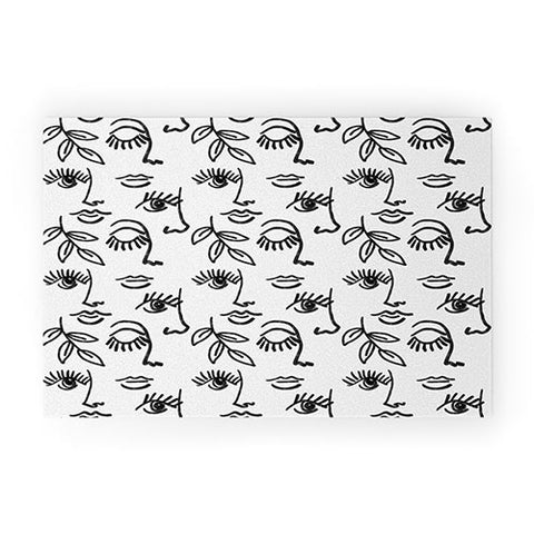 Emanuela Carratoni Line Art Portraits Welcome Mat
