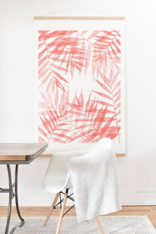Emanuela Carratoni Living Coral Tropicana Palms Art Print And Hanger