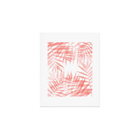 Emanuela Carratoni Living Coral Tropicana Palms Art Print
