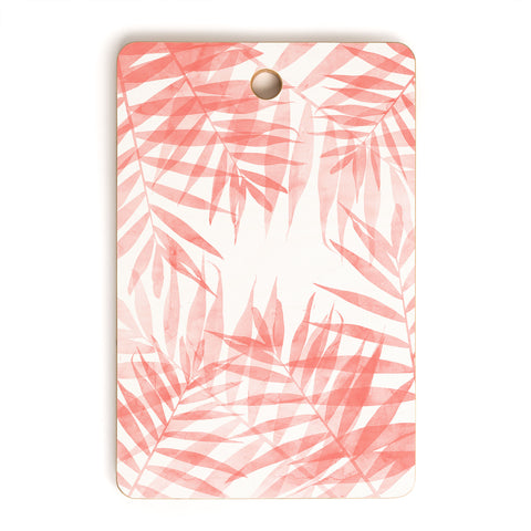 Emanuela Carratoni Living Coral Tropicana Palms Cutting Board Rectangle