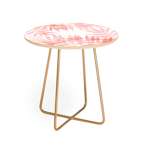 Emanuela Carratoni Living Coral Tropicana Palms Round Side Table