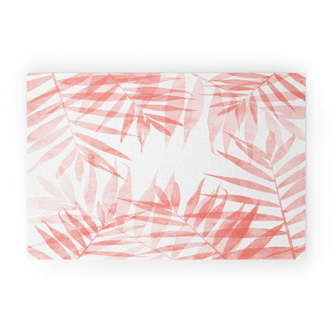 Emanuela Carratoni Living Coral Tropicana Palms Welcome Mat