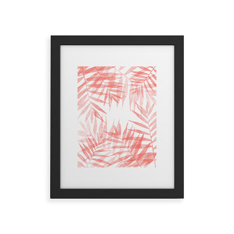 Emanuela Carratoni Living Coral Tropicana Palms Framed Art Print
