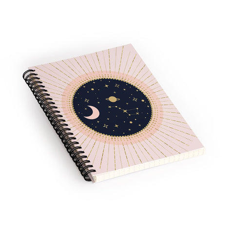 Emanuela Carratoni Love in Space Spiral Notebook