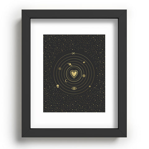 Emanuela Carratoni Love Universe in Gold Recessed Framing Rectangle