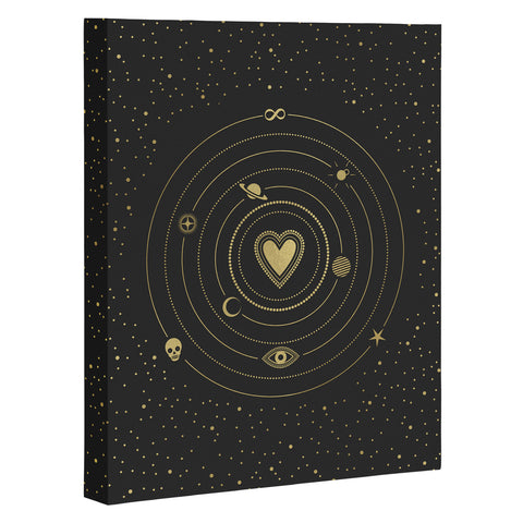 Emanuela Carratoni Love Universe in Gold Art Canvas