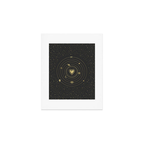 Emanuela Carratoni Love Universe in Gold Art Print