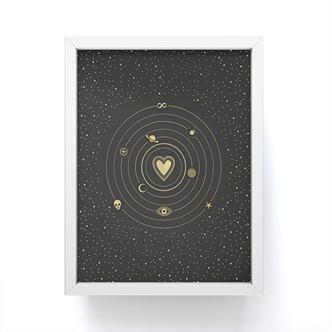Emanuela Carratoni Love Universe in Gold Framed Mini Art Print