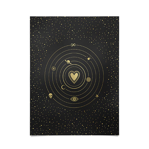 Emanuela Carratoni Love Universe in Gold Poster