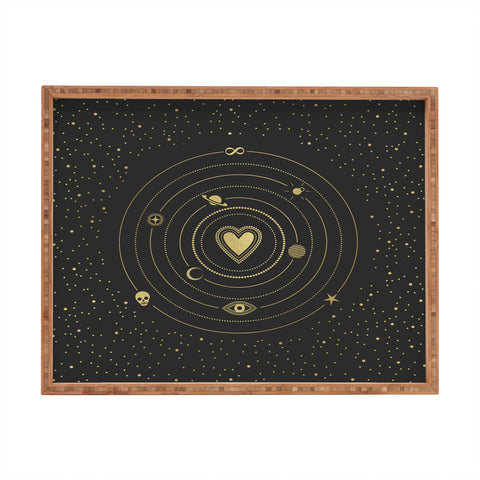 Emanuela Carratoni Love Universe in Gold Rectangular Tray