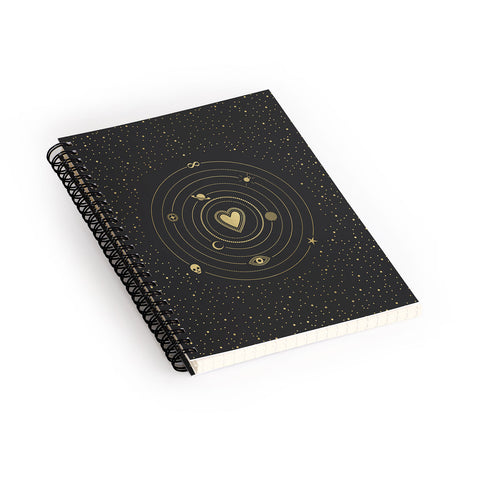 Emanuela Carratoni Love Universe in Gold Spiral Notebook