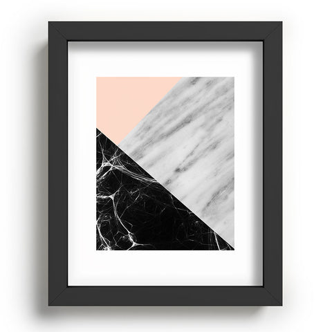 Emanuela Carratoni Marble Collage with Pink Recessed Framing Rectangle