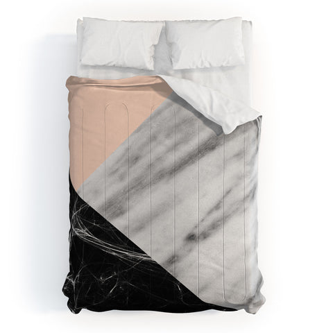 Emanuela Carratoni Marble Collage with Pink Comforter