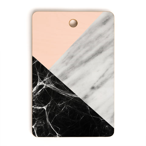 Emanuela Carratoni Marble Collage with Pink Cutting Board Rectangle