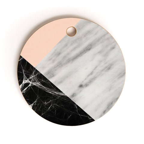 Emanuela Carratoni Marble Collage with Pink Cutting Board Round