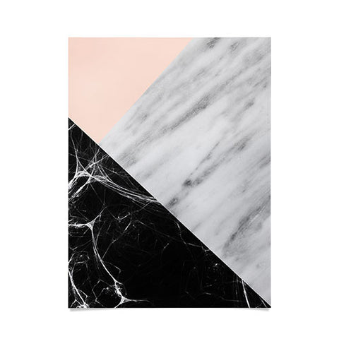 Emanuela Carratoni Marble Collage with Pink Poster