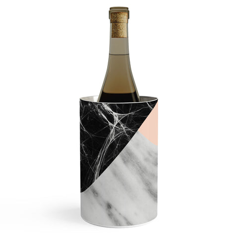Emanuela Carratoni Marble Collage with Pink Wine Chiller