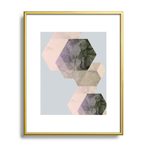 Emanuela Carratoni Marble Geometry Metal Framed Art Print