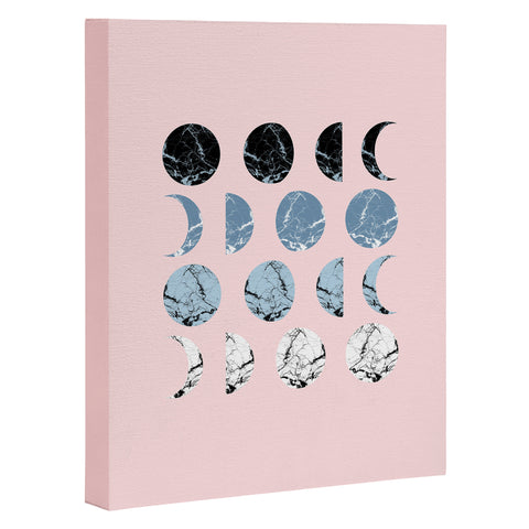 Emanuela Carratoni Marble Moon Phases Art Canvas