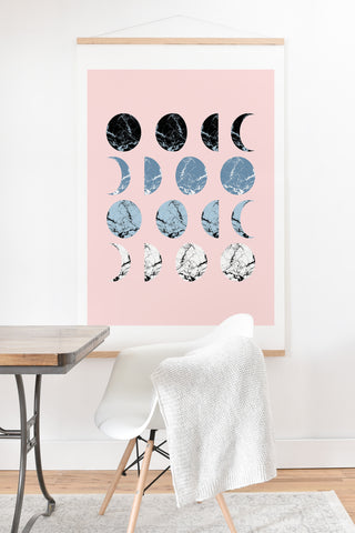 Emanuela Carratoni Marble Moon Phases Art Print And Hanger