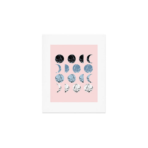 Emanuela Carratoni Marble Moon Phases Art Print