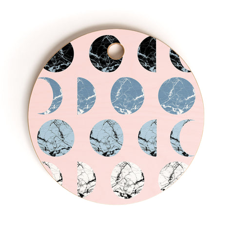 Emanuela Carratoni Marble Moon Phases Cutting Board Round