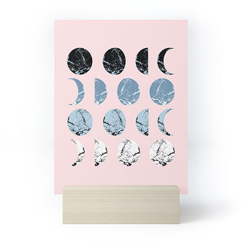 Emanuela Carratoni Marble Moon Phases Mini Art Print