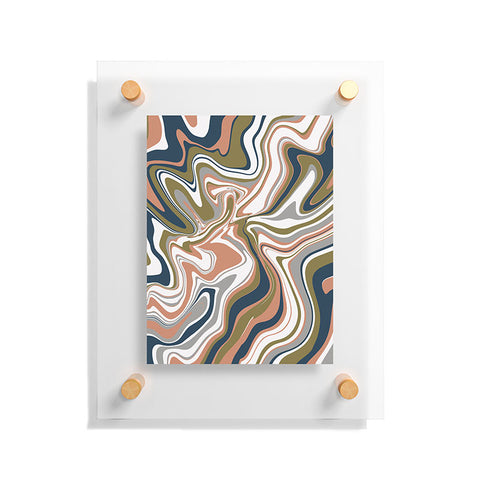 Emanuela Carratoni Marbled Swirls Floating Acrylic Print