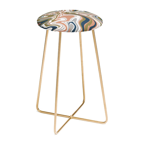 Emanuela Carratoni Marbled Swirls Counter Stool