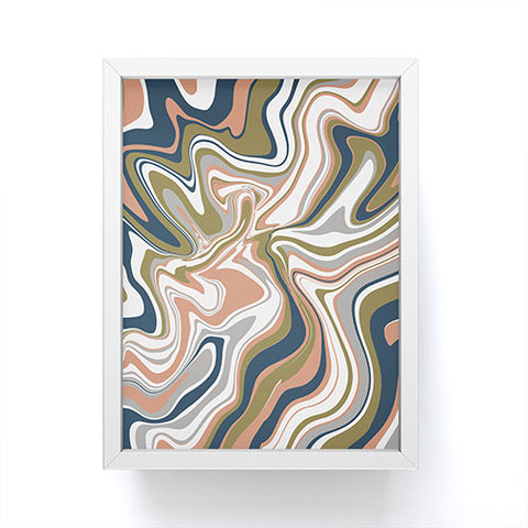Emanuela Carratoni Marbled Swirls Framed Mini Art Print